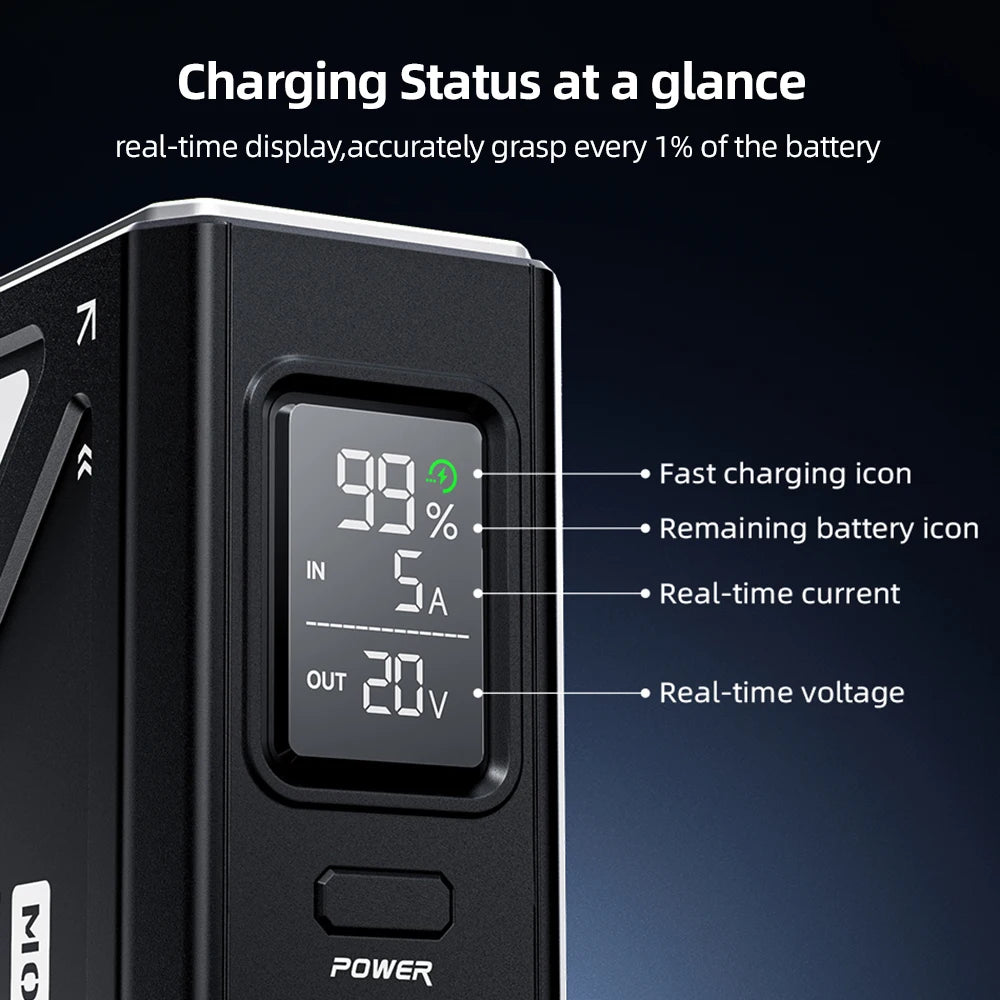 Z70 Pro Max Power Bank 70000Mah 140W PD Fast Charge Powerbank External Battery USB C for Iphone Laptop Outdoor