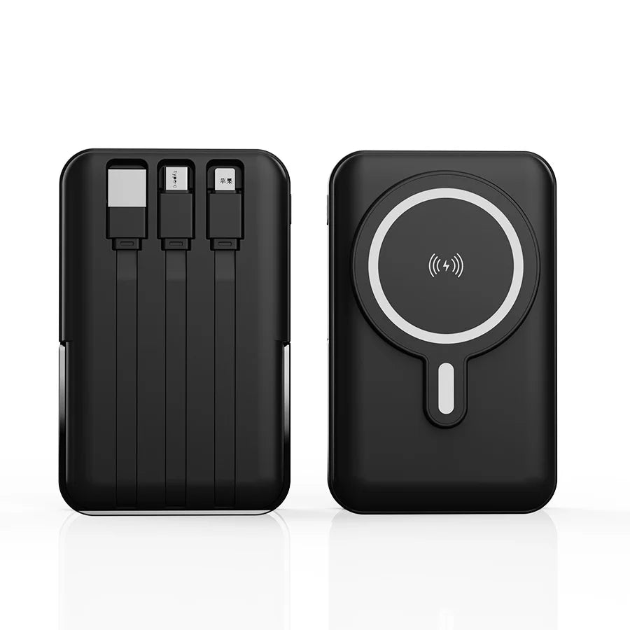 10000Mah Wireless Magnetic Power Bank Portable 22.5W Fast Charging for All Smartphones Mobile Power with Back Clip and Bracket Desktop Charger