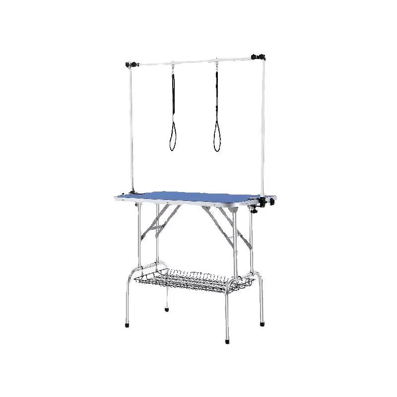 Pet Grooming Table Two Arms with Clamp Dog Station Foldable Pets Stand for Medium Small Dogs with Grooming Loop