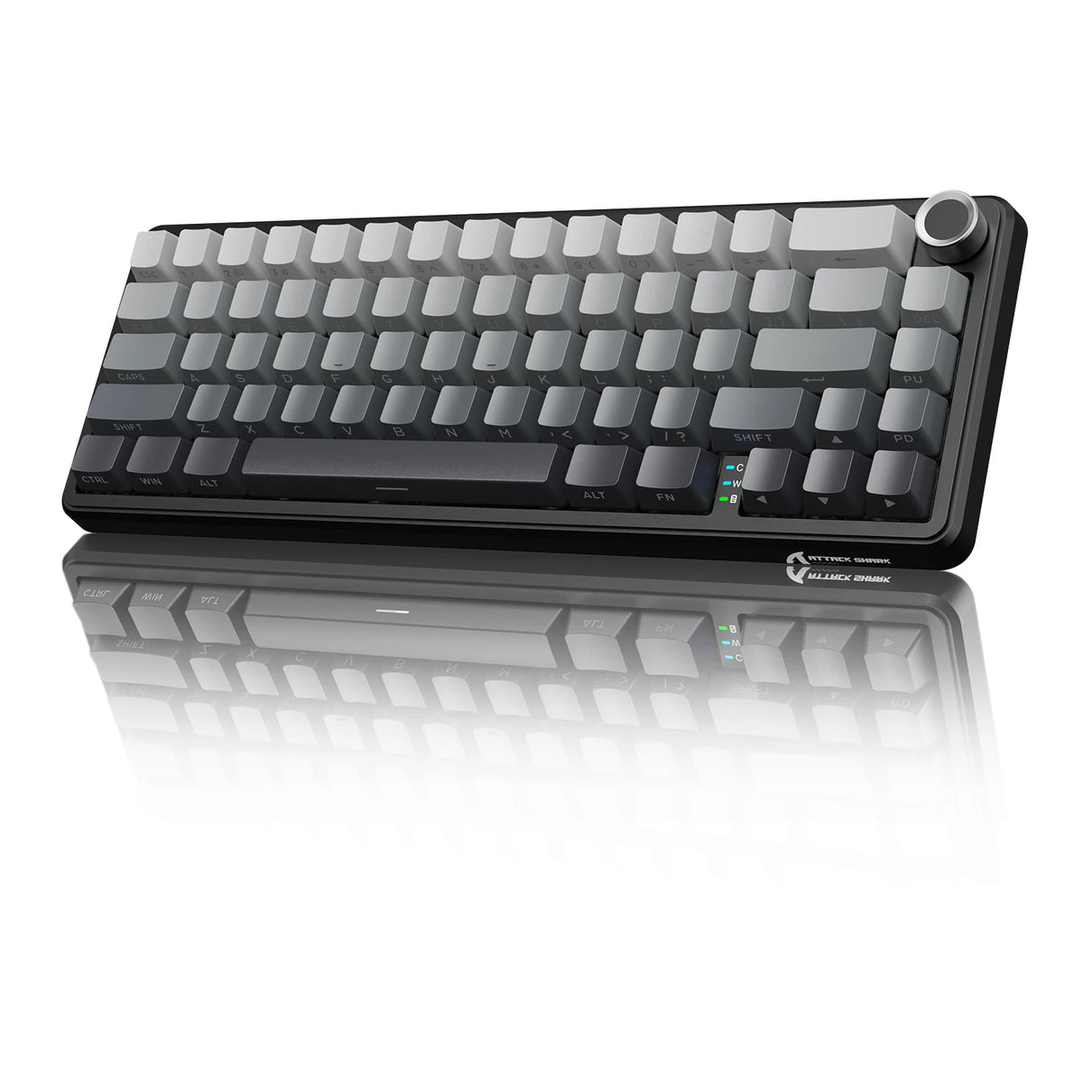 X66 65% Wireless Mechanical Keyboard with Knob, 66 Keys Tri Mode Gasket Hot Swap RGB Gaming Keyboard 60 Percent,Pbt