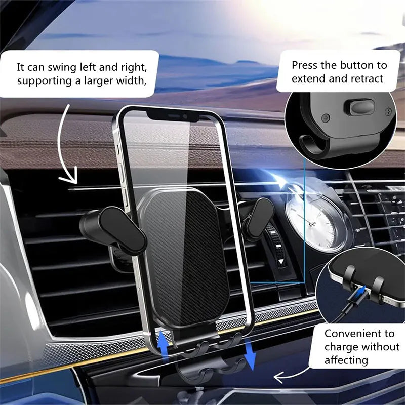 Car Phone Holder Stand Air Vent Gravity Car Mount GPS Smartphone Mobile Cell Support in Car Bracket for Iphone Huawei Xiaomi LG