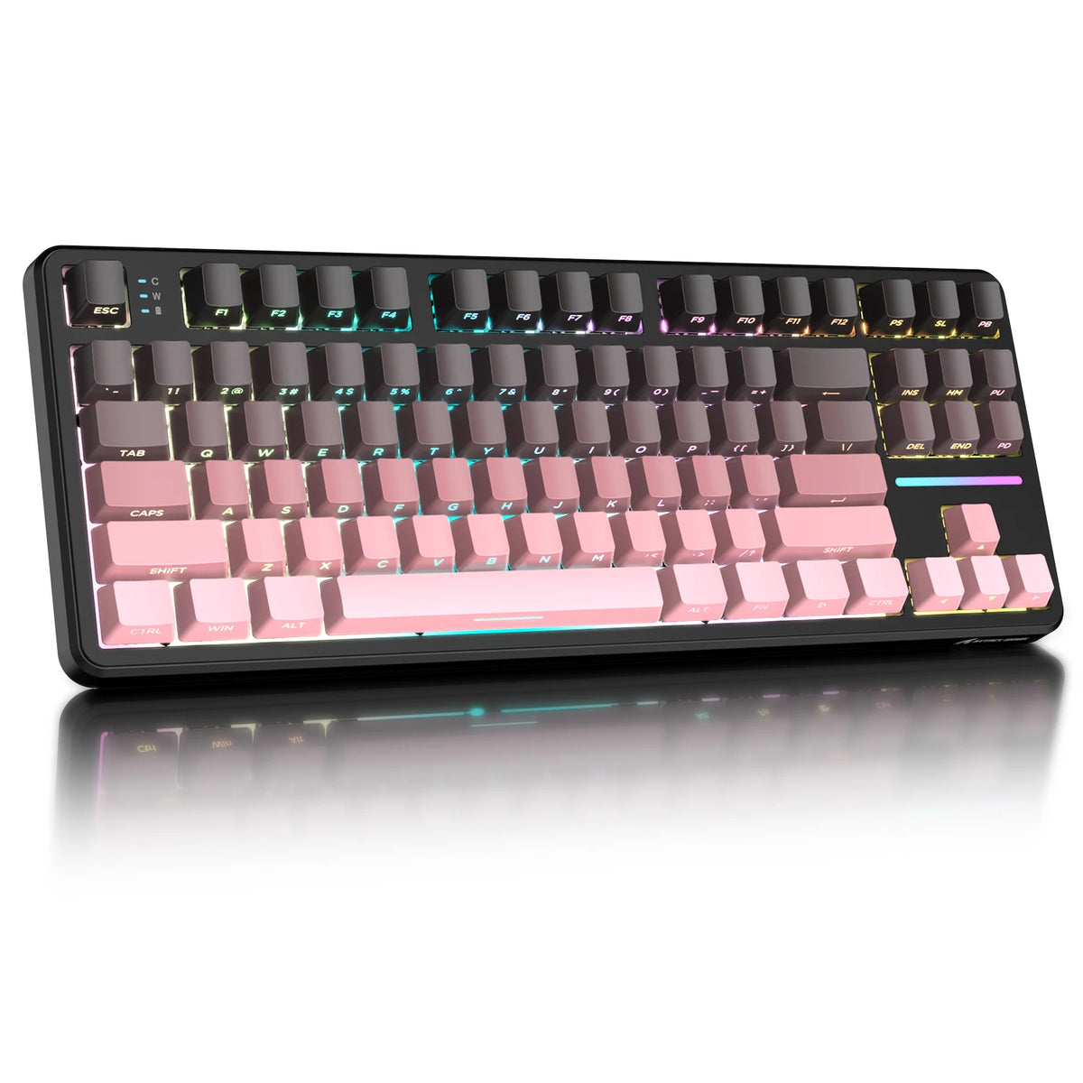 X87 Wireless Mechanical Gaming Keyboard, Tri-Mode Bt5.0/2.4Ghz/Usb-C Gasket Hot Swappable Custom Keyboard, Pre-Lube