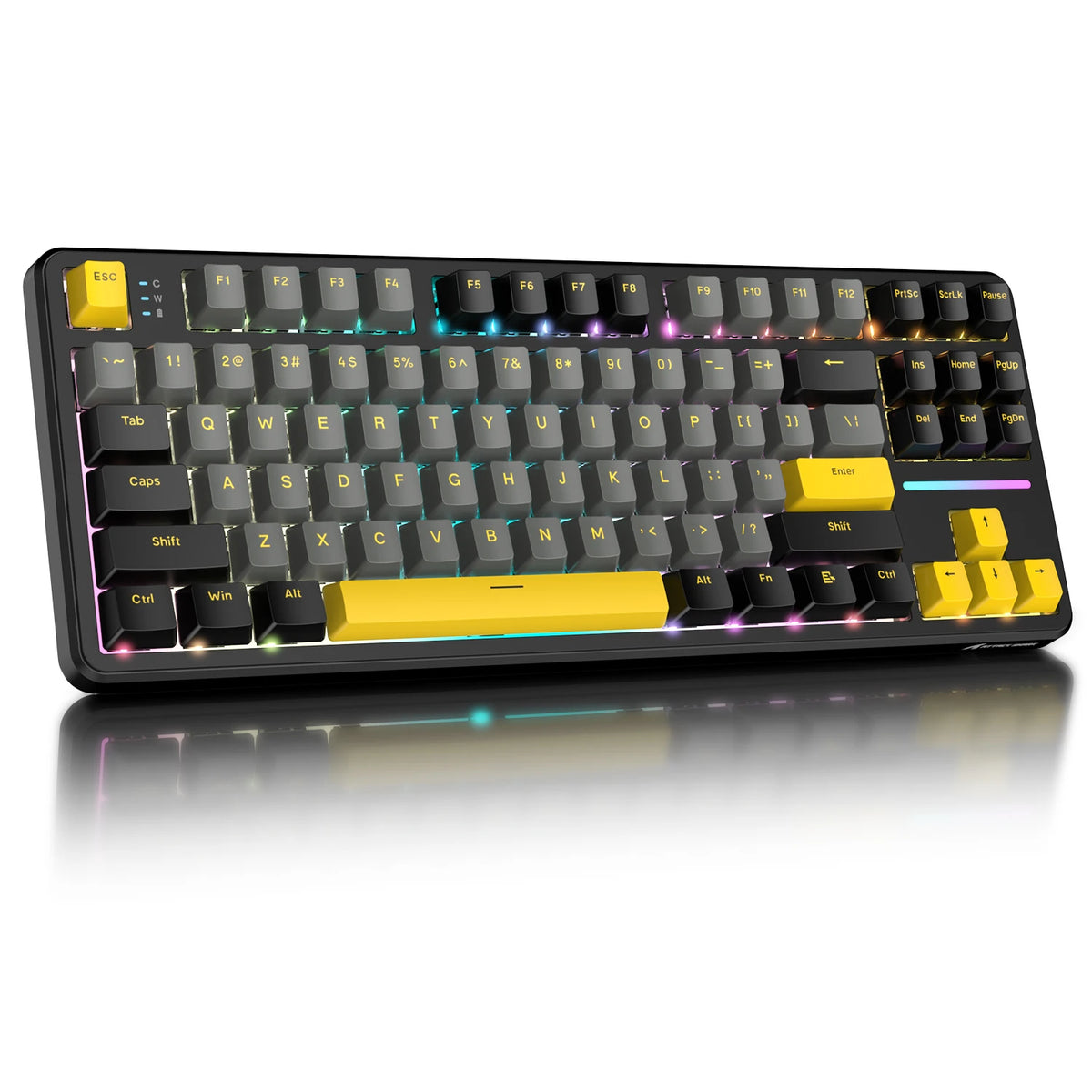 X87 Wireless Mechanical Gaming Keyboard, Tri-Mode Bt5.0/2.4Ghz/Usb-C Gasket Hot Swappable Custom Keyboard, Pre-Lube