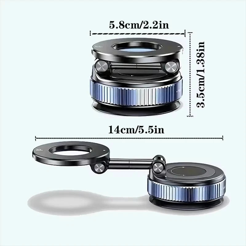 Car Mount Electric Vacuum Magnetic Holder Foldable Strong Suction Stand for Cell Phone for Iphone 12 13 14 15 16 Live Streaming