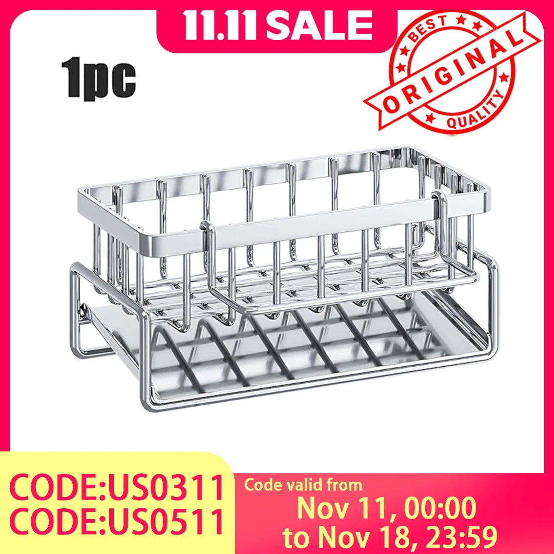 Stainless Steel Sink Drying Rack – Large Capacity, Upgraded Load-Bearing, Rust-Resistant, Nail-Free Kitchen Organizer