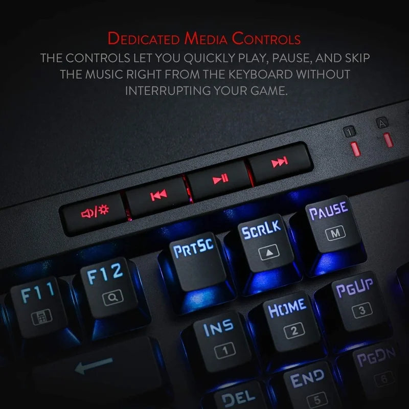 K580 VATA RGB 104 Keys LED USB Backlit Mechanical Gaming Wired Backlight Computer Keyboard Anti-Ghosting with Macro Key