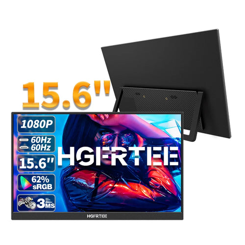 15.6 Inch Portable Monitor, FHD-IPS Laptop External Second Screen, Gaming Extended Display with Type-C HDMI