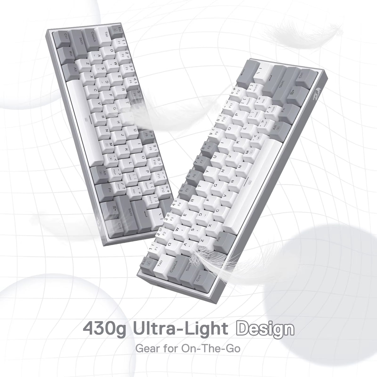 K617 Fizz 60% Wired RGB Gaming Keyboard, 61 Keys Hot-Swap Compact Mechanical Keyboard Red Switch