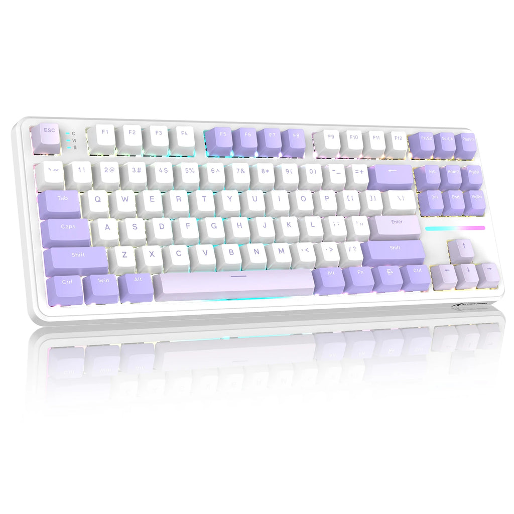 X87 Wireless Mechanical Gaming Keyboard, Tri-Mode Bt5.0/2.4Ghz/Usb-C Gasket Hot Swappable Custom Keyboard, Pre-Lube