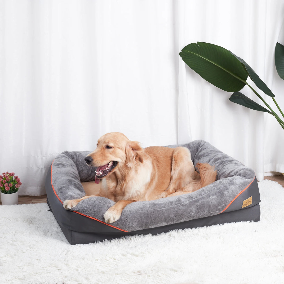Large Dog Bed Soft Comfortable anti Allergy Warm Fleece Removable Washable Cover Pet Bed Waterproof