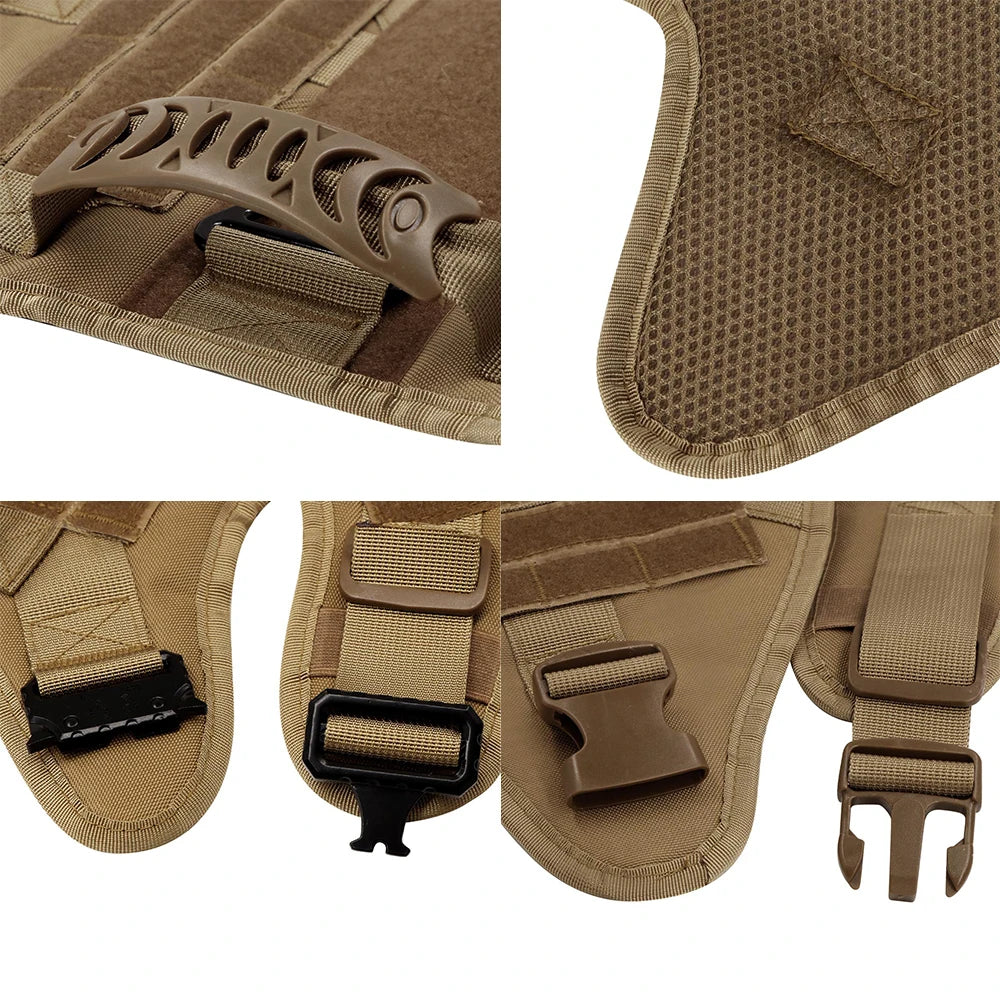 Large Dog Harness and Leash Set Pet German Shepherd Malinois Training Walking Vest Dog Harness and Collar for Medium Large Dogs