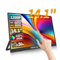 14.1Inch Portable Monitor Touch Screen 400Cd/M² Laptop Second Screen Dispaly Hdmi-Compatible for Switch PS4/5
