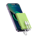Mini 5000Mah Portable Power Bank with Built-In LED Digital Display, 1 USB-A Port and 3 Integrated Charging Cords, Ultra Compact External Battery Pack, Support Multiple Devices Simultaneous Charging Compatible with Android Smartphones Tablets Travel Emerg
