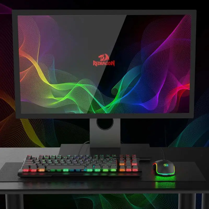 M711 PC Gaming Mice Wired Mouse 7 Programmable Buttons Customizable RGB 10,000 DPI Ergonomic Mouse