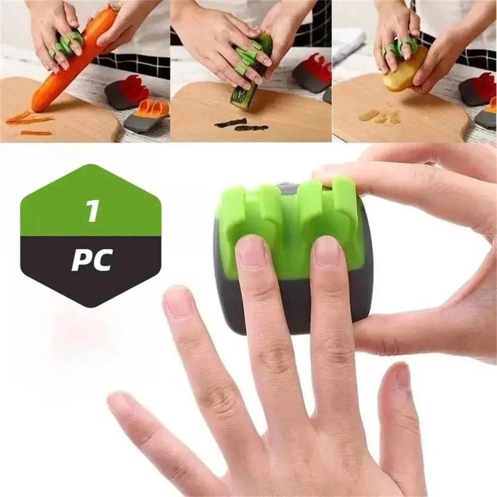 Vegetable Fruit Peeler, Sharp Blade Peeler with Non‑Slip Grip, Kitchen Peeler for Home Cooking & Camping, Black‑Green