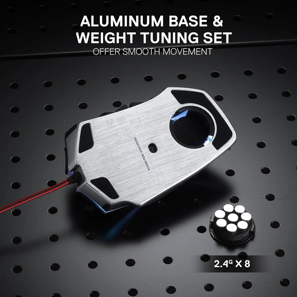M990 MMO Gaming Mouse, 32000 DPI High Precision Wired RGB Gamer Mouse W/23 Programmable Buttons, 16 Side Macro Keys